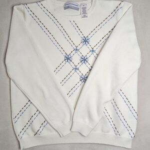Vintage Alfred Dunner Embroidered/beaded Sweater Size PM